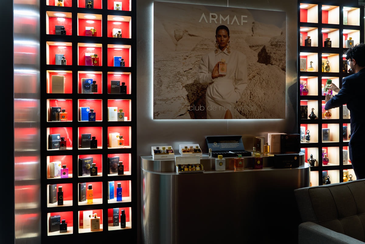 Backlit product walls